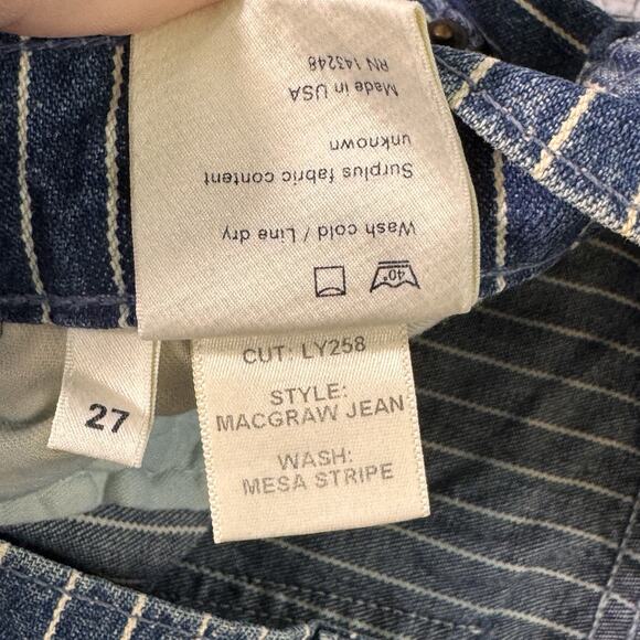 NEW REFORMATION MACGRAW JEANS MESA STRIPE SZ 27 FLARED - Picture 7 of 9